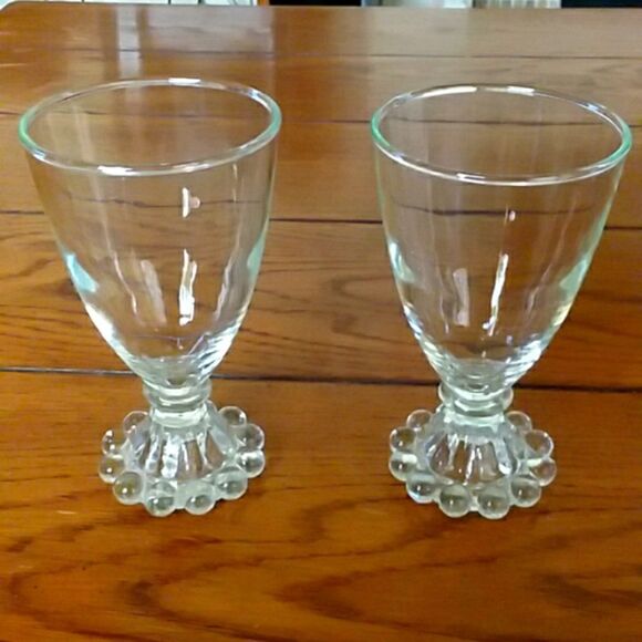 Anchor Hocking Other - Vintage Anchor Hocking Boopie Berwick  juice cordial glasse beaded edge footing